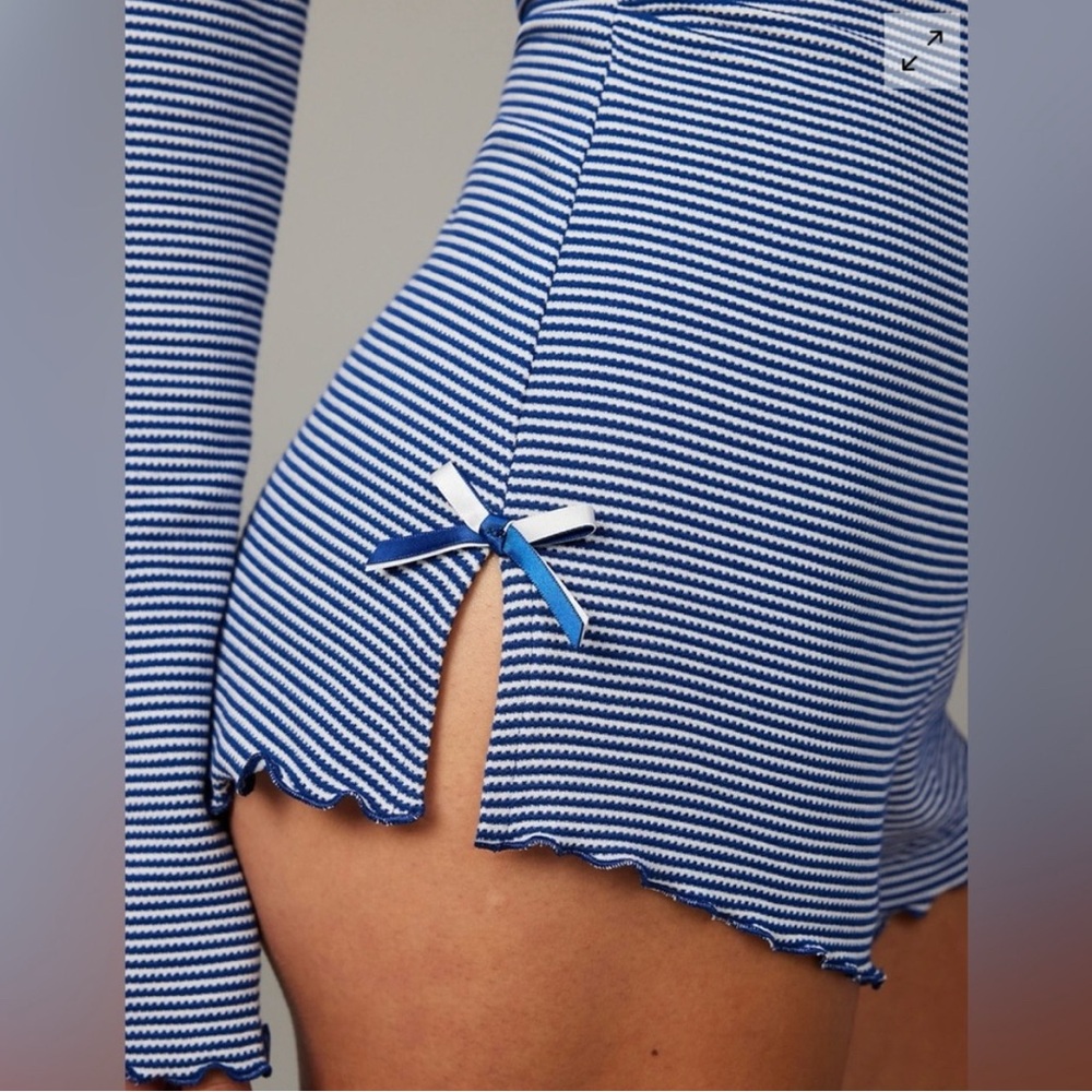 Savage X Fenty Blue Striped Pajama Set - Picture 3 of 10